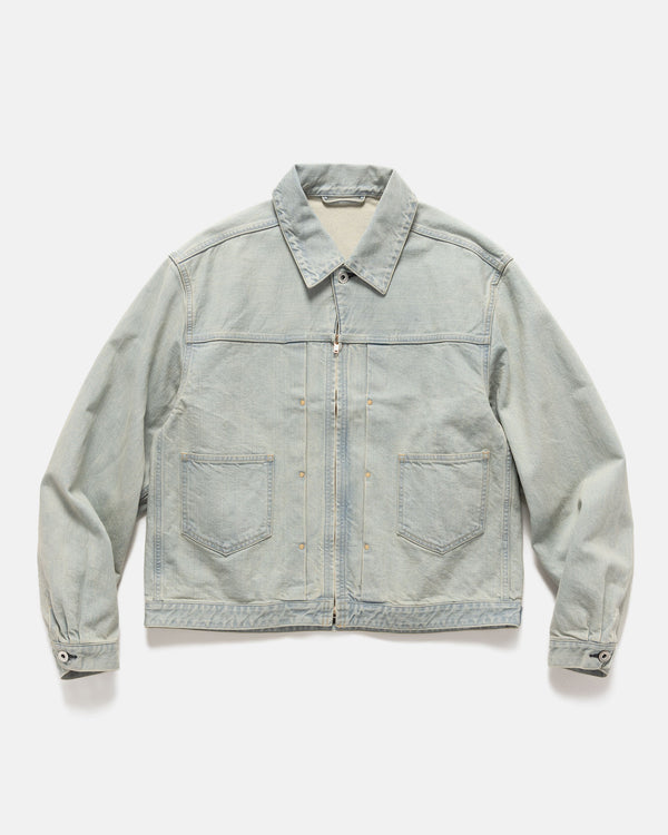 haven 12.9oz Denim Zip Jacket Indigo Over-Dye