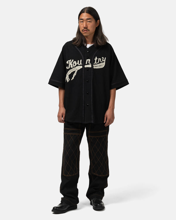 Haven 16/-Densed Jersey Baseball Shirt (BONE) Black