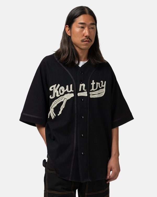 Haven 16/-Densed Jersey Baseball Shirt (BONE) Black
