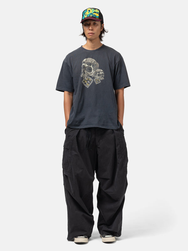 Haven 20/-Jersey Crew T (PECKISH Rain Skull) Black