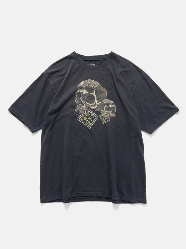 haven 20/-Jersey Crew T (PECKISH Rain Skull) Black