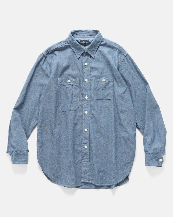 haven 4.5oz Cotton Chambray Work Shirt Light Blue