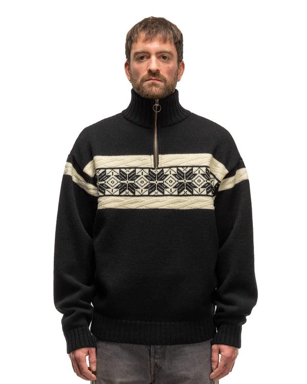 Haven 5G Wool SNOW Half ZIP Sweater Black
