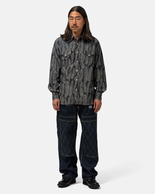 Haven 5oz MAGPIE Denim HUSKY Western Shirt Dark