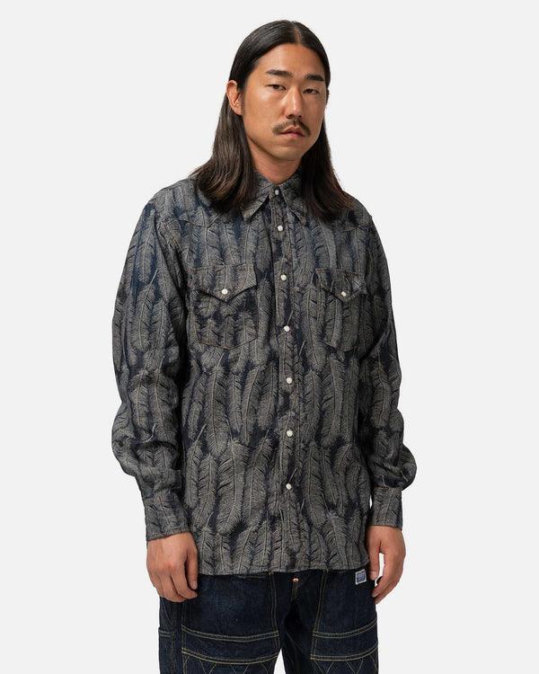 Haven 5oz MAGPIE Denim HUSKY Western Shirt Dark