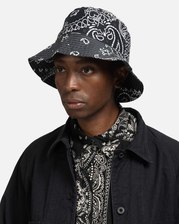Haven Bandana Patchwork BUCKET Hat Purple Black