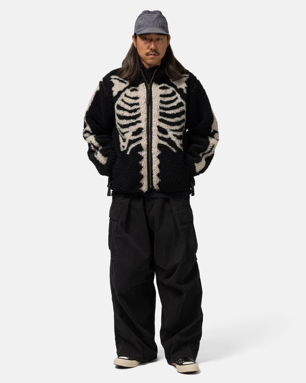 Haven BONE Boa Fleece Reversible Blouson Black