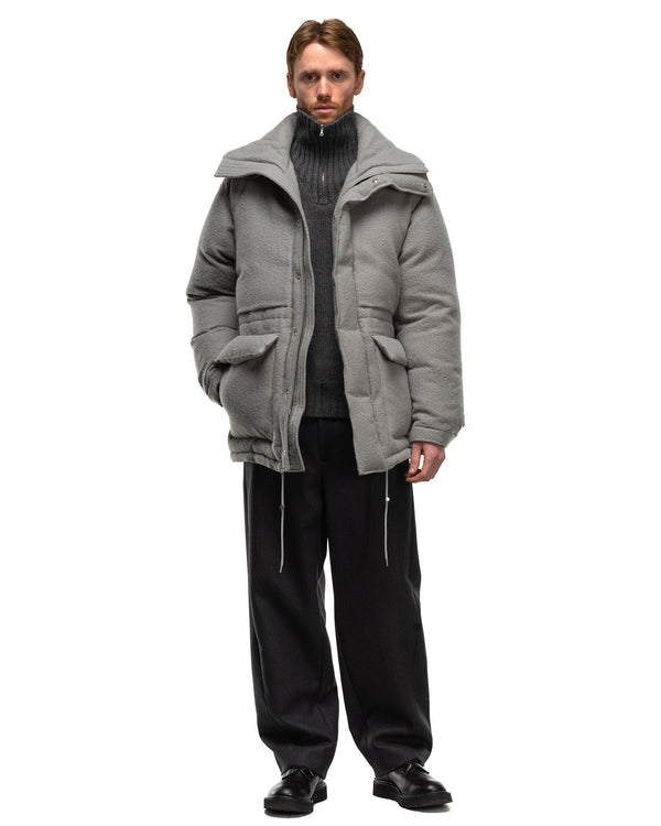 Haven Brushed Alpaca Wool Down Blouson Light Gray