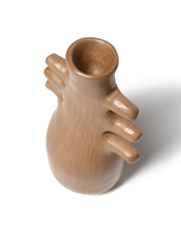 Haven Candle Holder "Manitas" Clay & Beeswax Natural