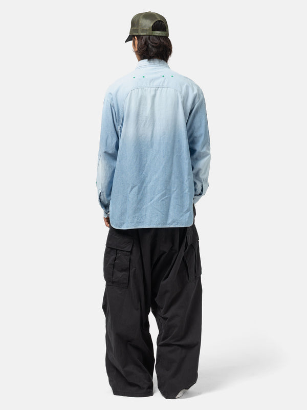 Haven Chambray BONE Patch Ventilator Workshirt Sax