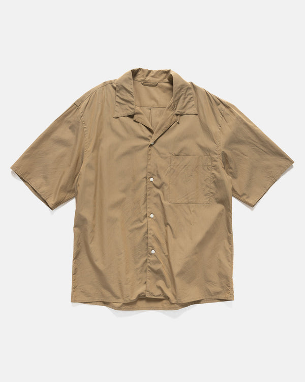 haven Chambray Open-Collar Shirt Olive Beige