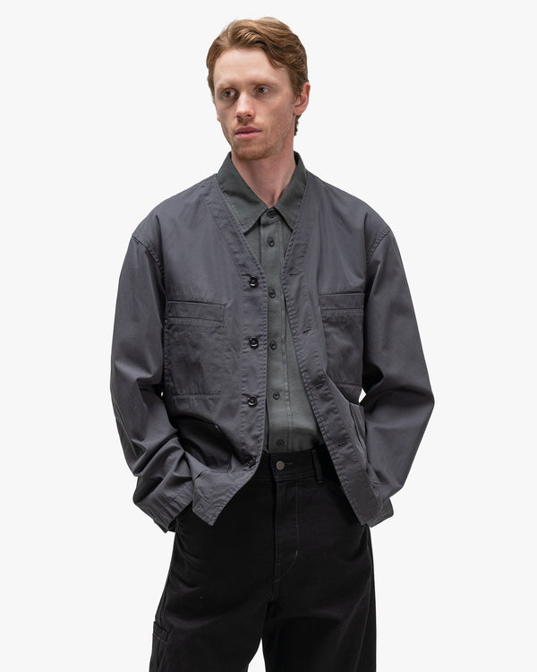 Haven Collarless Overshirt Black