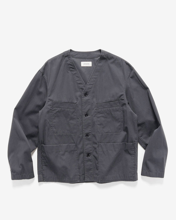 haven Collarless Overshirt Black