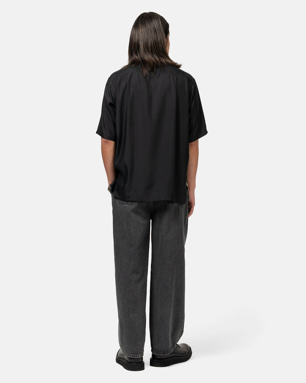 Haven Colorblock Open Collar Shirt Black