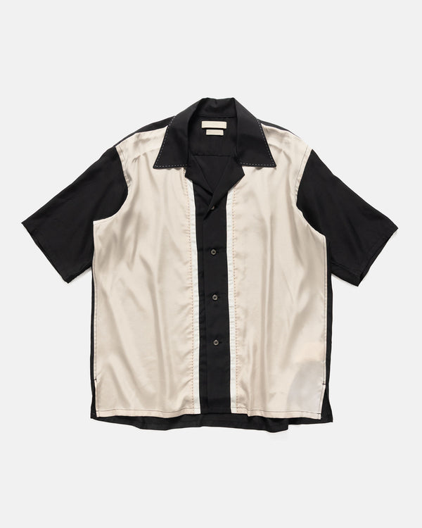 haven Colorblock Open Collar Shirt Black