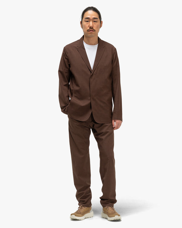 Haven Convex Wool Blazer Ganache Heather