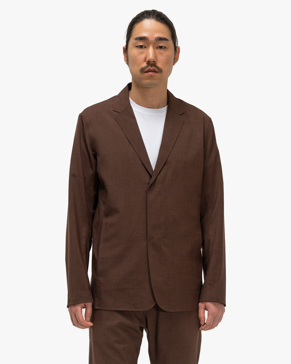 Haven Convex Wool Blazer Ganache Heather