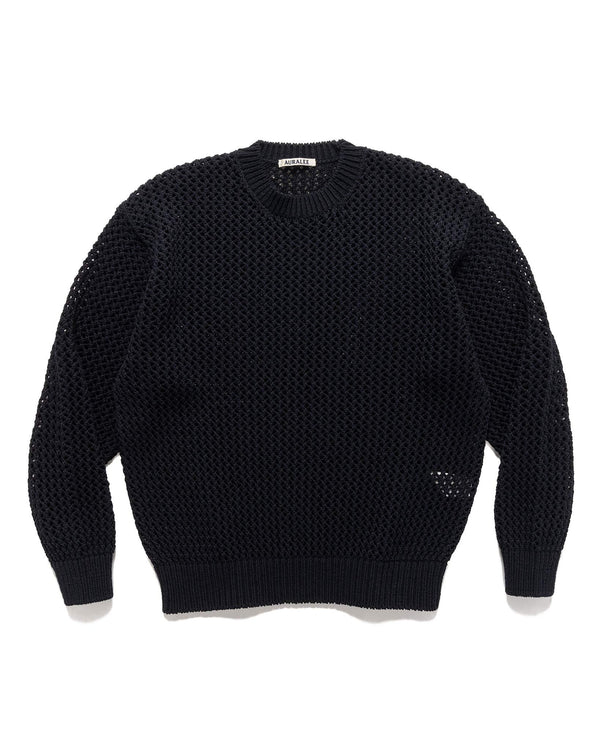 haven Cotton Lily-Yarn Mesh Knit P/O Dark Navy
