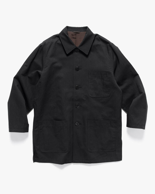 haven Cotton Linen Twill Coat Black