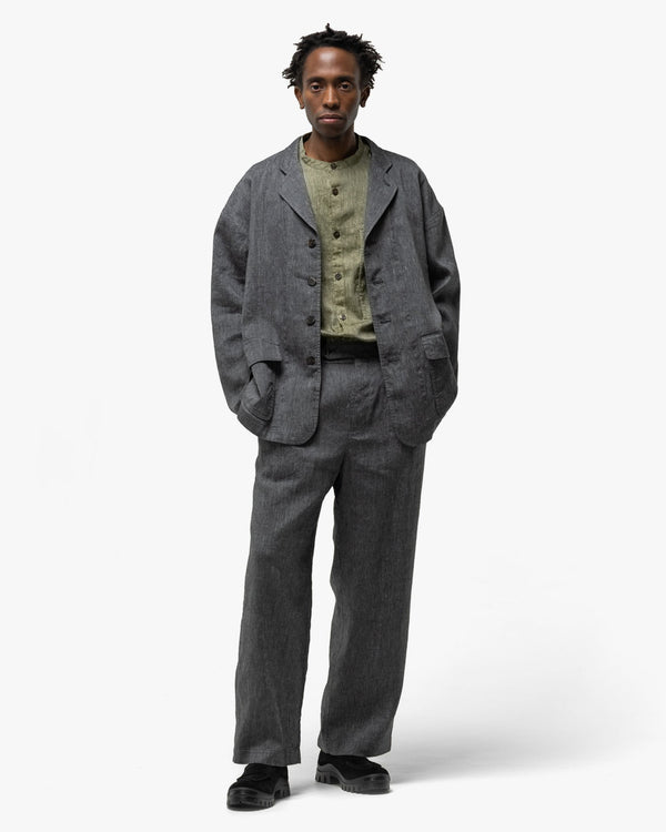 Haven Cotton Linen Twill Pant Black
