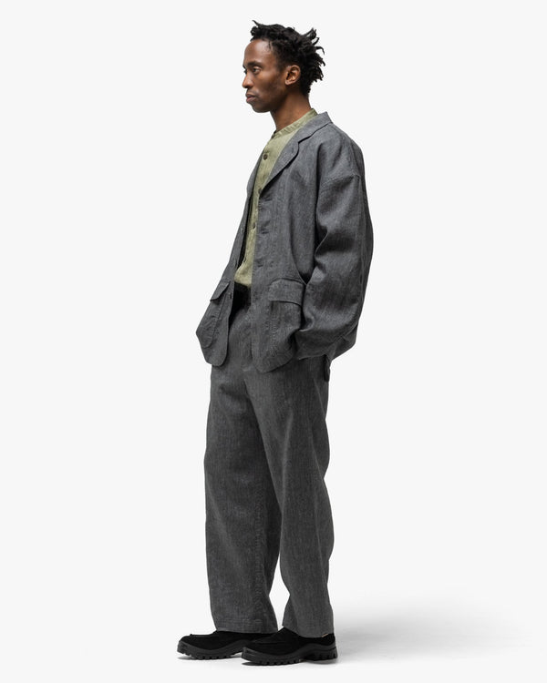 Haven Cotton Linen Twill Pant Black