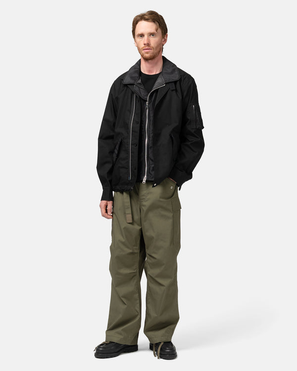 Haven Cotton Nylon Oxford Blouson Black