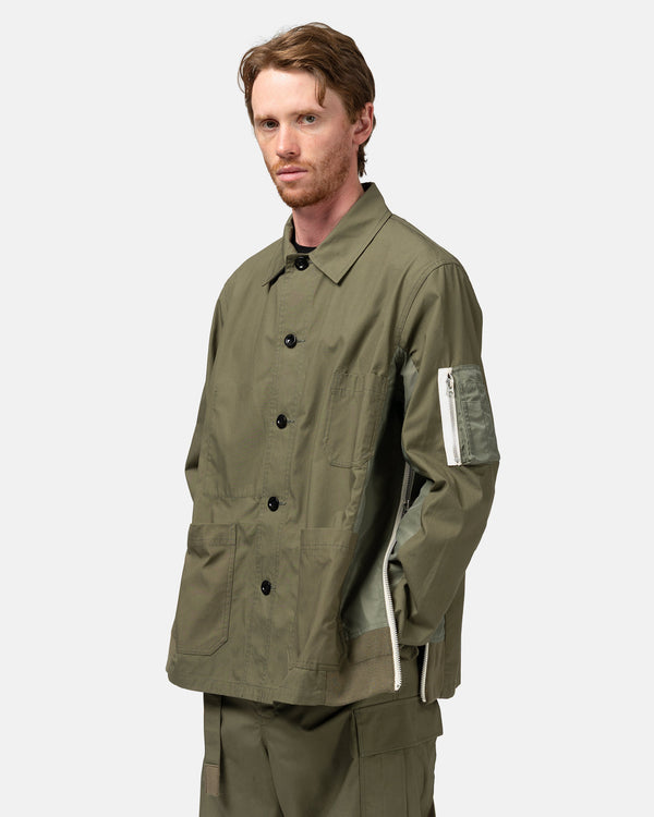 Haven Cotton Nylon Oxford Jacket Khaki