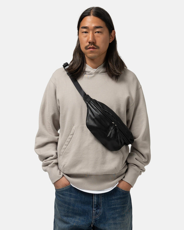 Haven Cow Waist Pouch Bag Black