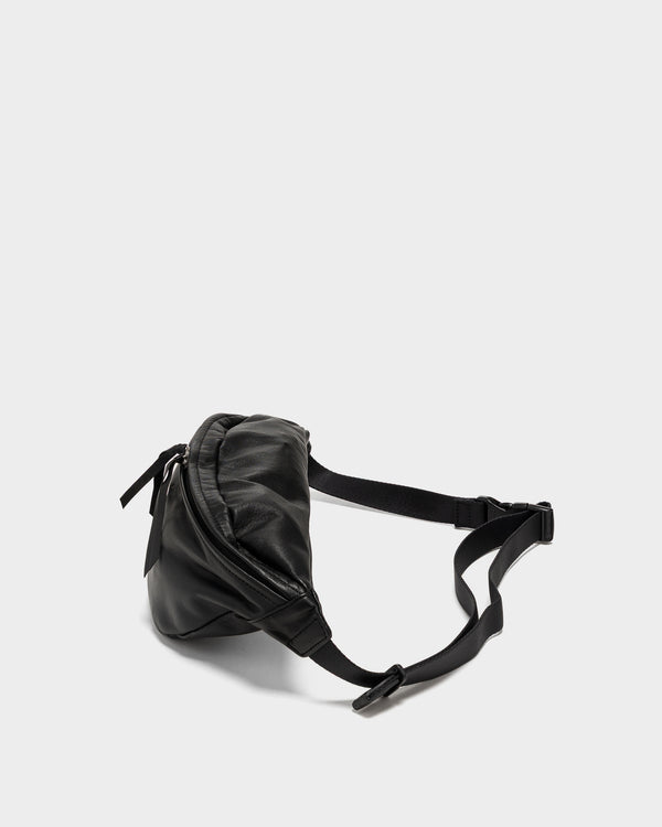 Haven Cow Waist Pouch Bag Black