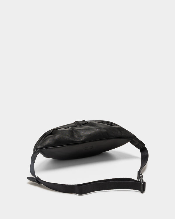 Haven Cow Waist Pouch Bag Black