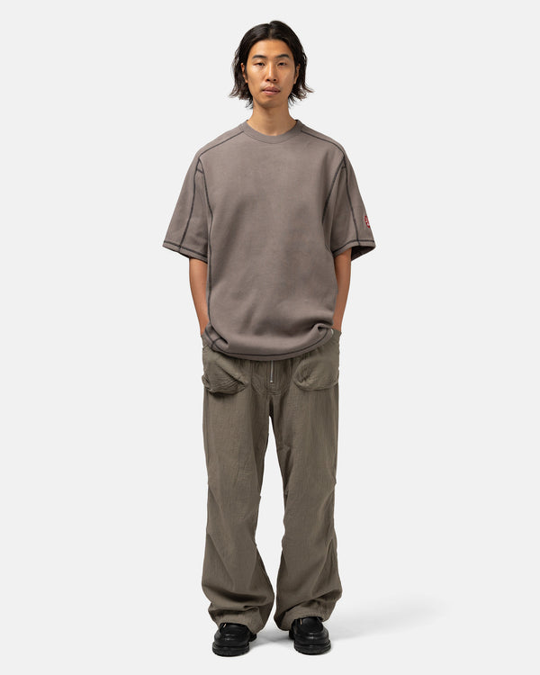 Haven Crew Neck Dbl Knit Short Sleeve Charcoal