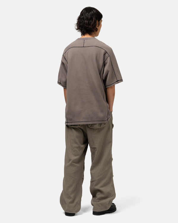 Haven Crew Neck Dbl Knit Short Sleeve Charcoal