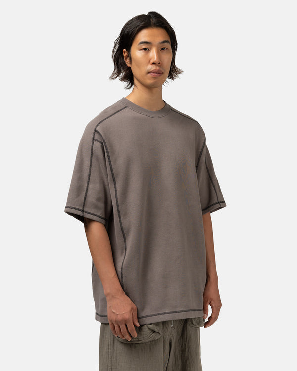 Haven Crew Neck Dbl Knit Short Sleeve Charcoal