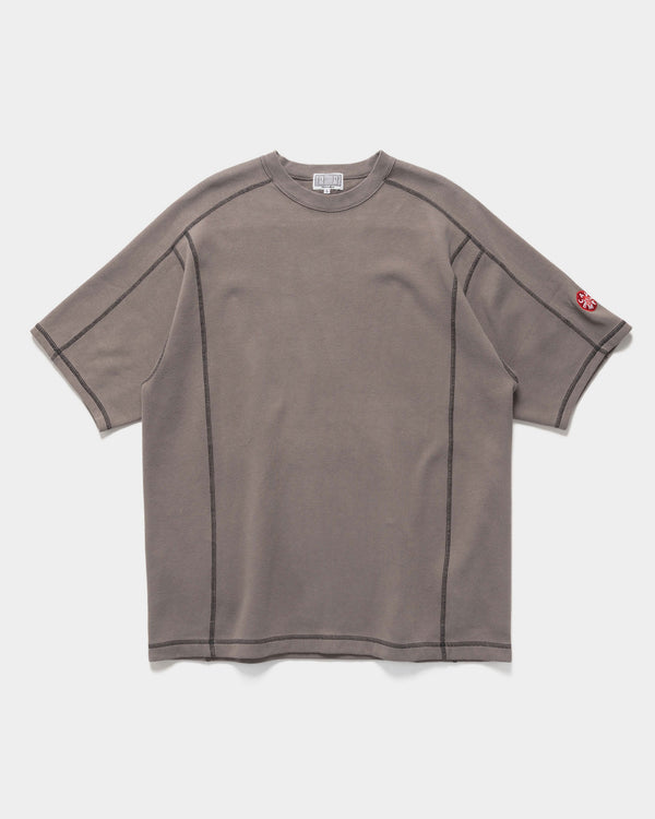 haven Crew Neck Dbl Knit Short Sleeve Charcoal