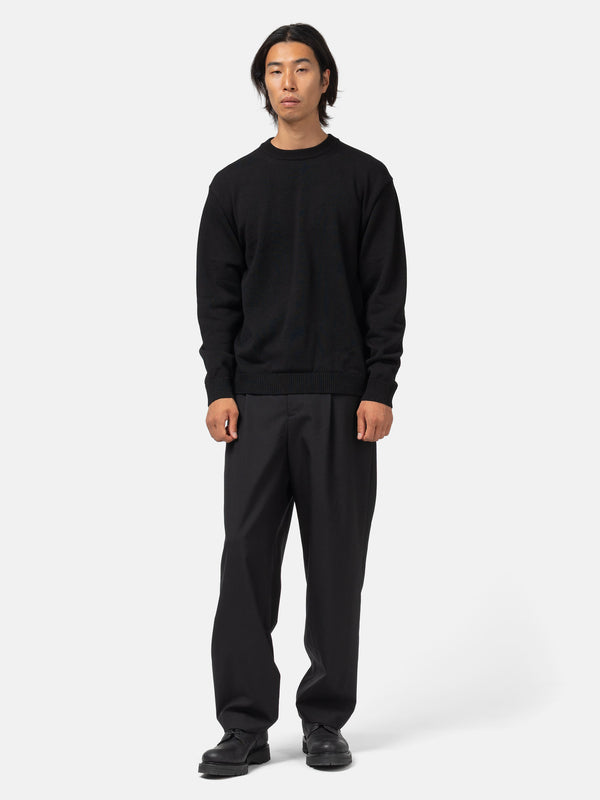 Haven Crewneck Sweater Wool Washi Black