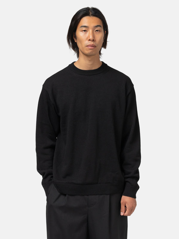 Haven Crewneck Sweater Wool Washi Black