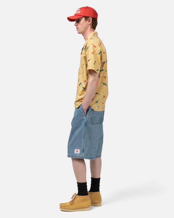 Haven Denim Painter Shorts Indigo