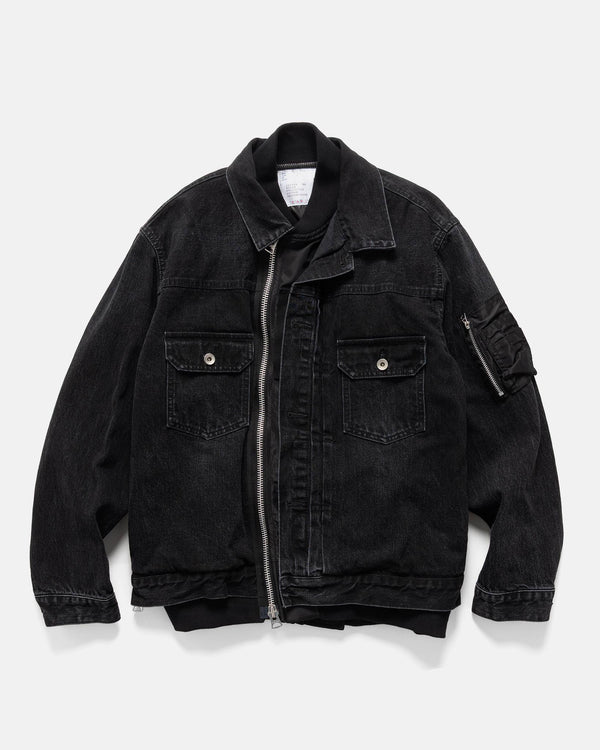 haven Denim x Nylon Twill Jacket Black