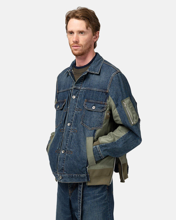Haven Denim X Nylon Twill Jacket Blue