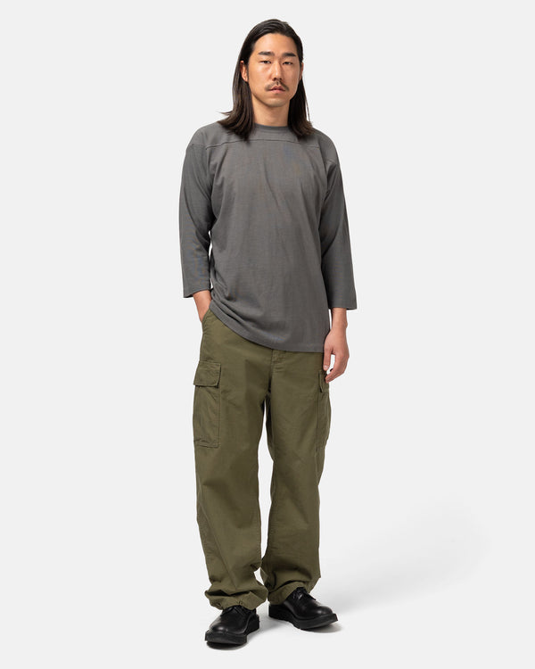 Haven Football 3/4 Sleeve T-Shirt Blue Grey