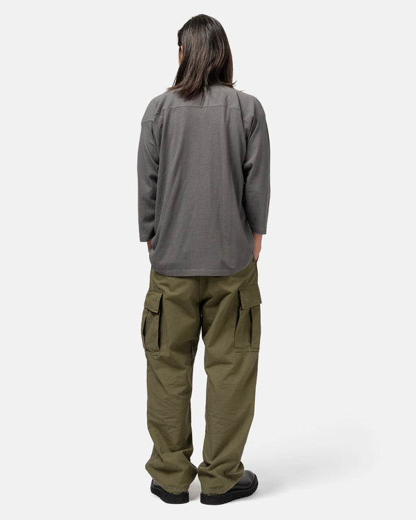 Haven Football 3/4 Sleeve T-Shirt Blue Grey