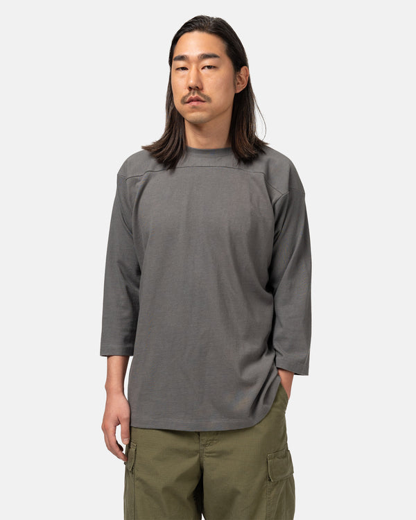 Haven Football 3/4 Sleeve T-Shirt Blue Grey