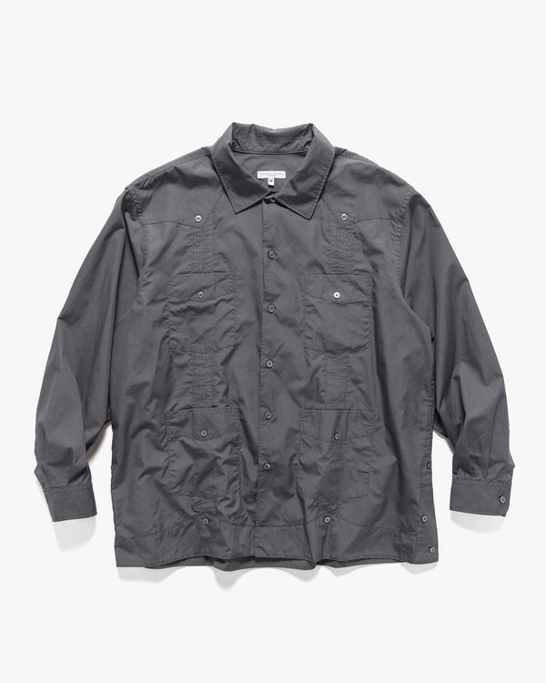 haven Guayabera Shirt 2Ply Broadcloth Charcoal