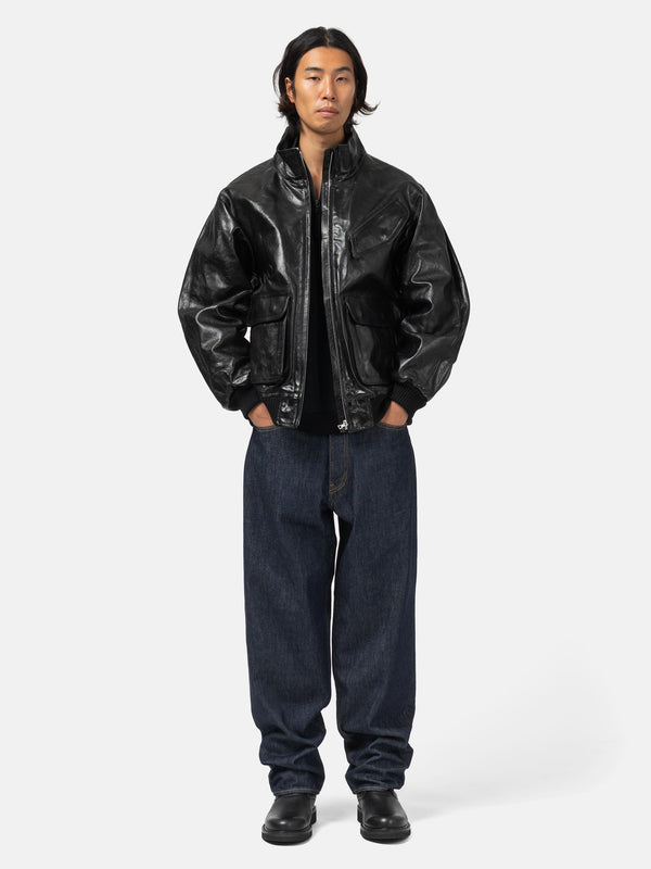 Haven Hard Twist Denim Wide Pants Indigo