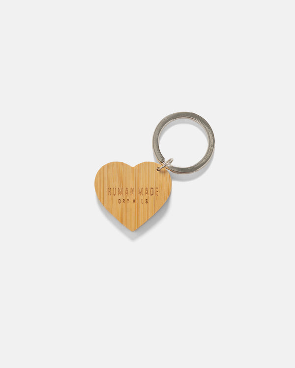 Haven Heart Bamboo Key Ring Beige