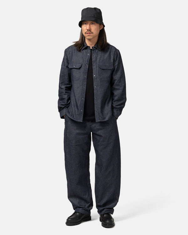 Haven Helix Pant - Cotton Linen Denim Indigo