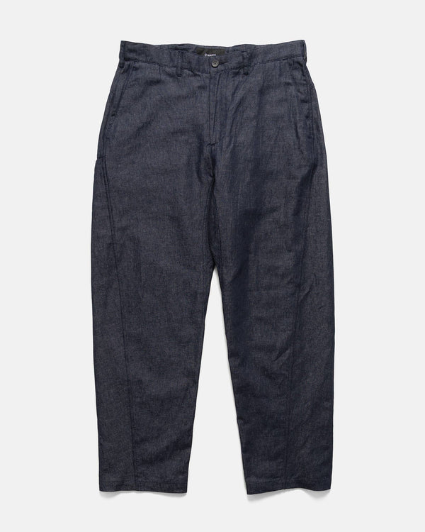 haven Helix Pant - Cotton Linen Denim Indigo