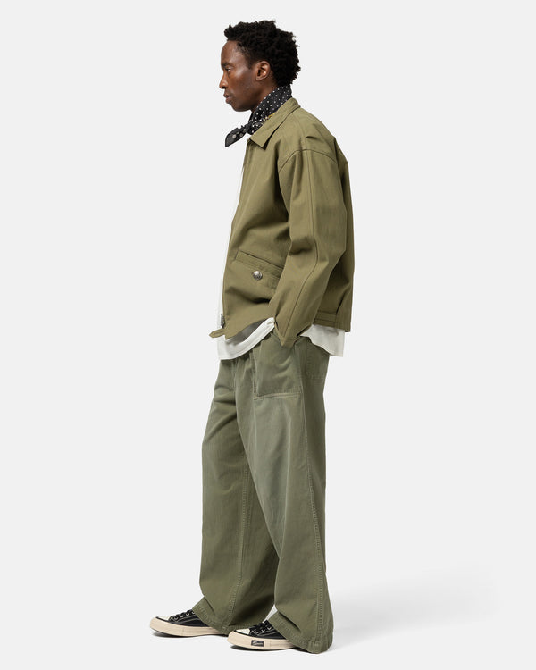 Haven Herringbone FATIGUE Baggy Pants Khaki