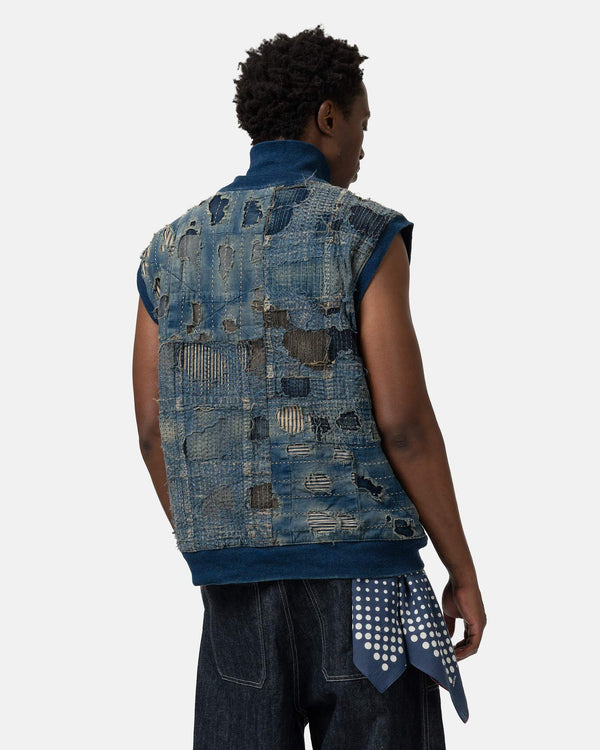 Haven IDG SWT X BORO Half Vest Indigo