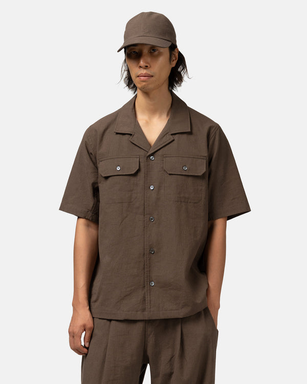 Haven Jasper Shirt - Vintage Linen Poplin Earth